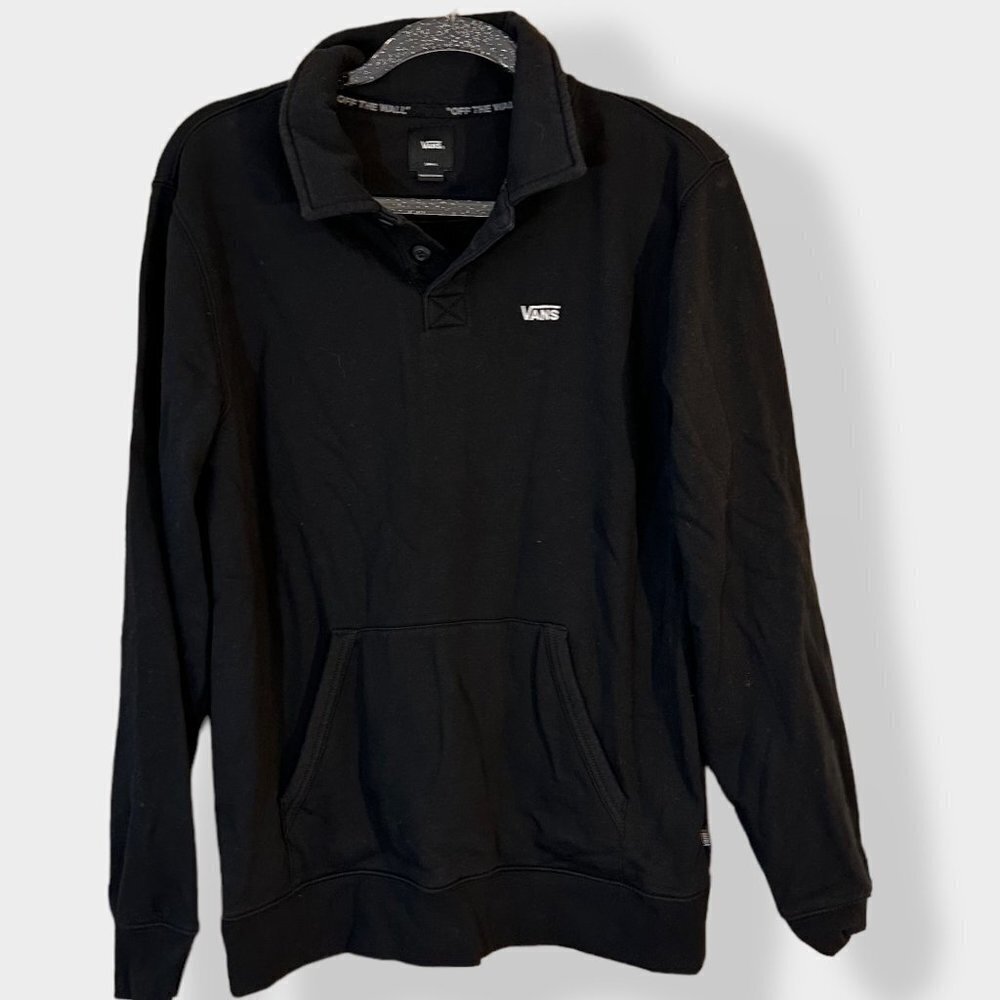 Vans Black Hoodie Button Closure‎ S